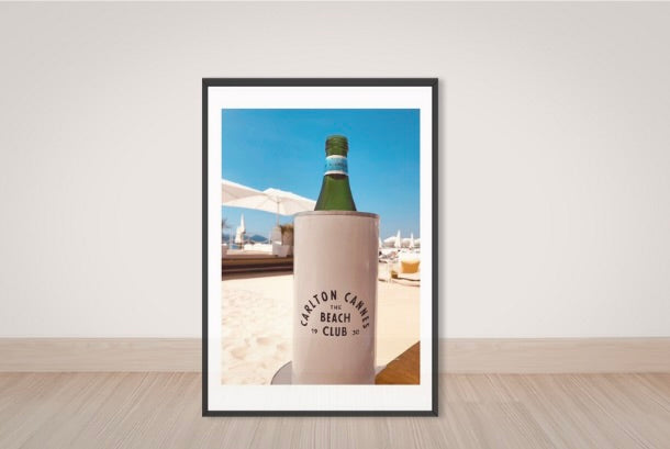 Carlton Cannes beach club, French Riviera coastal wall art fine art giclée print