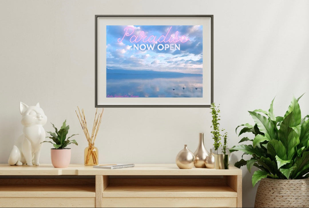 An A4 giclée poster wall art titled 'Paradise.