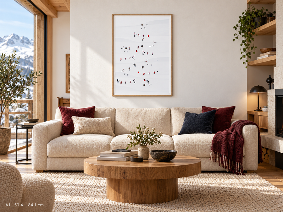 The Skiers Photographic Composition. Open Edition Prints