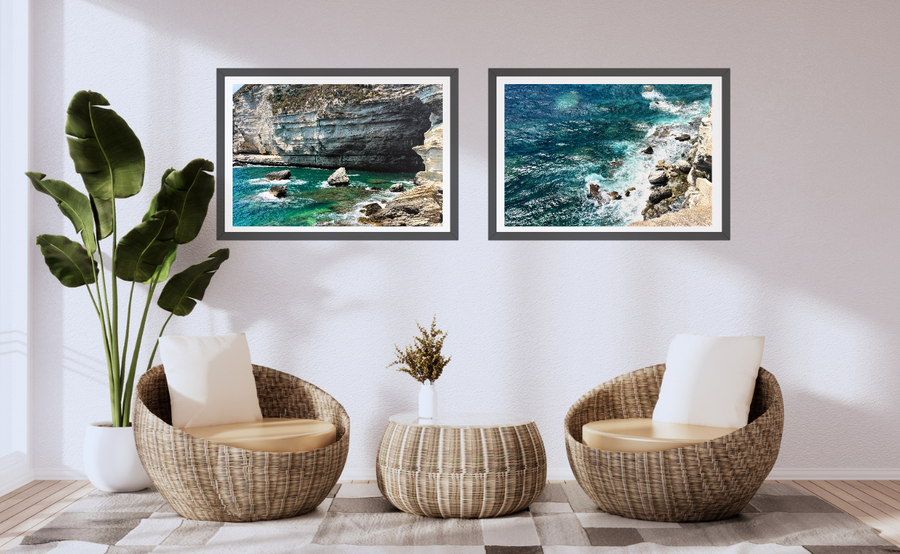 Bonifacio, Corsica Diptych. Limited Edition of 50 Prints