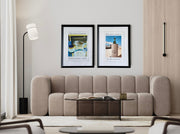 One more lemonade before another email – contemporary wall art print. Blue yellow giclée art