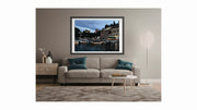 Portofino, Italian harbour at dusk. Fine art wall giclée print