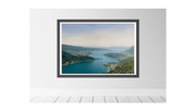 Birds eye view of Lac d’Annecy fine art giclée print