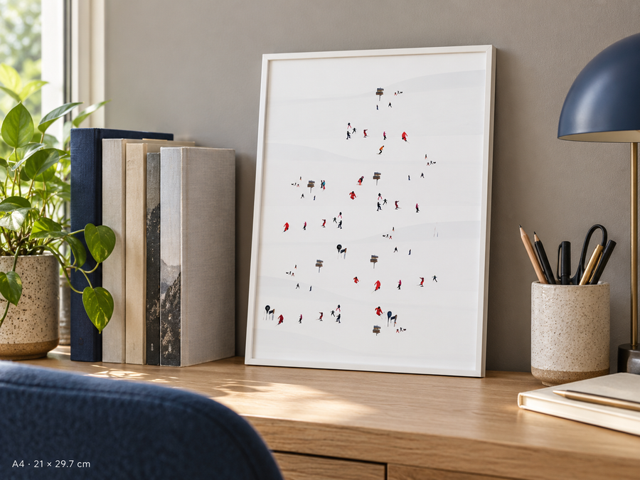 The Skiers Photographic Composition. Open Edition Prints
