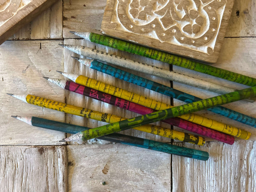 Recycled newspaper HB pencils