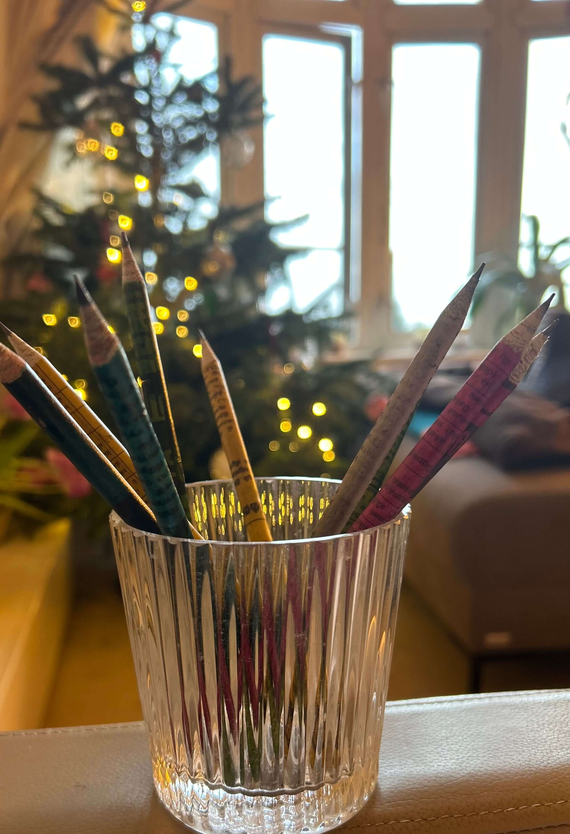 Recycled newspaper HB pencils