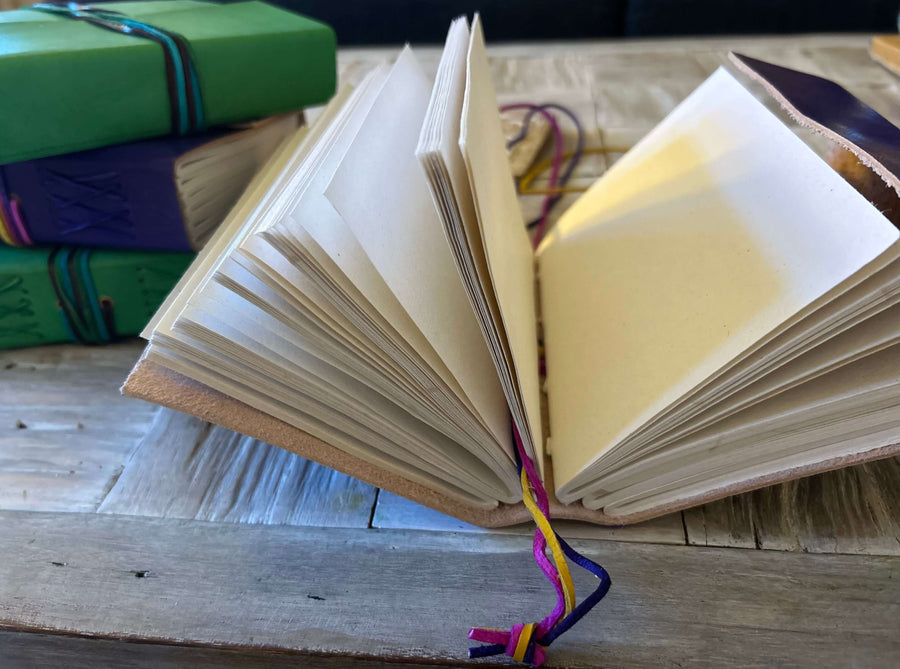 Handmade leather notebook
