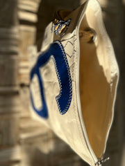 727 Sailbags Midinette clutch with rope handle made from upcycled sails