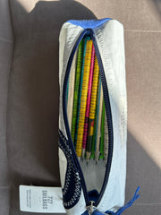 727 Sailbags leather & sail pencil case  made from upcycled sails