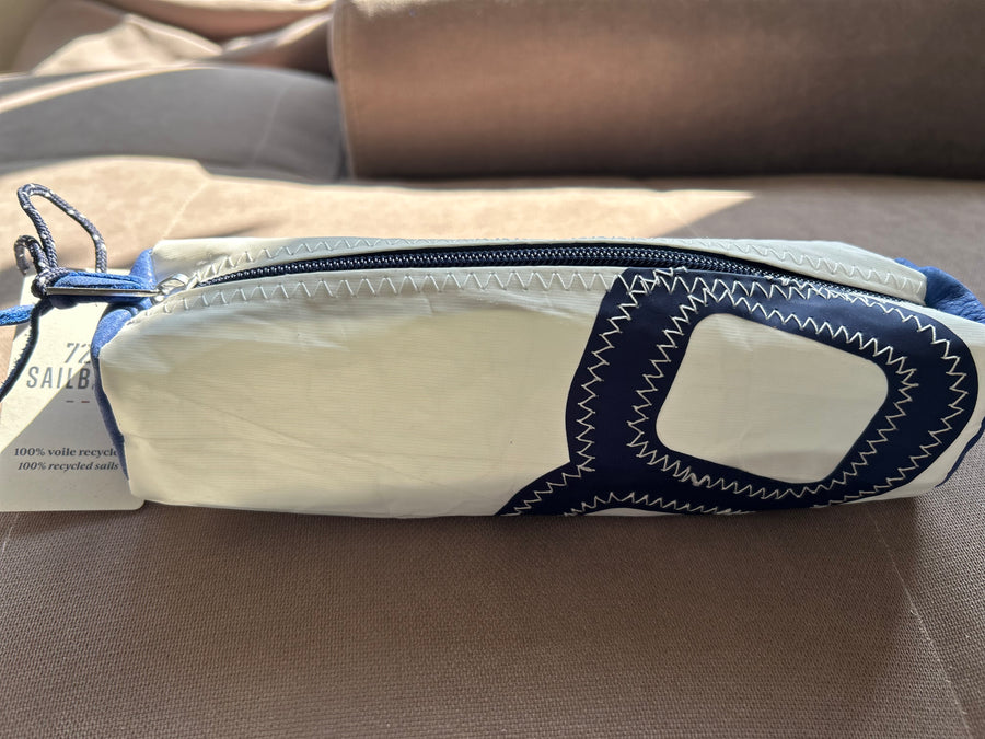 727 Sailbags leather & sail pencil case  made from upcycled sails