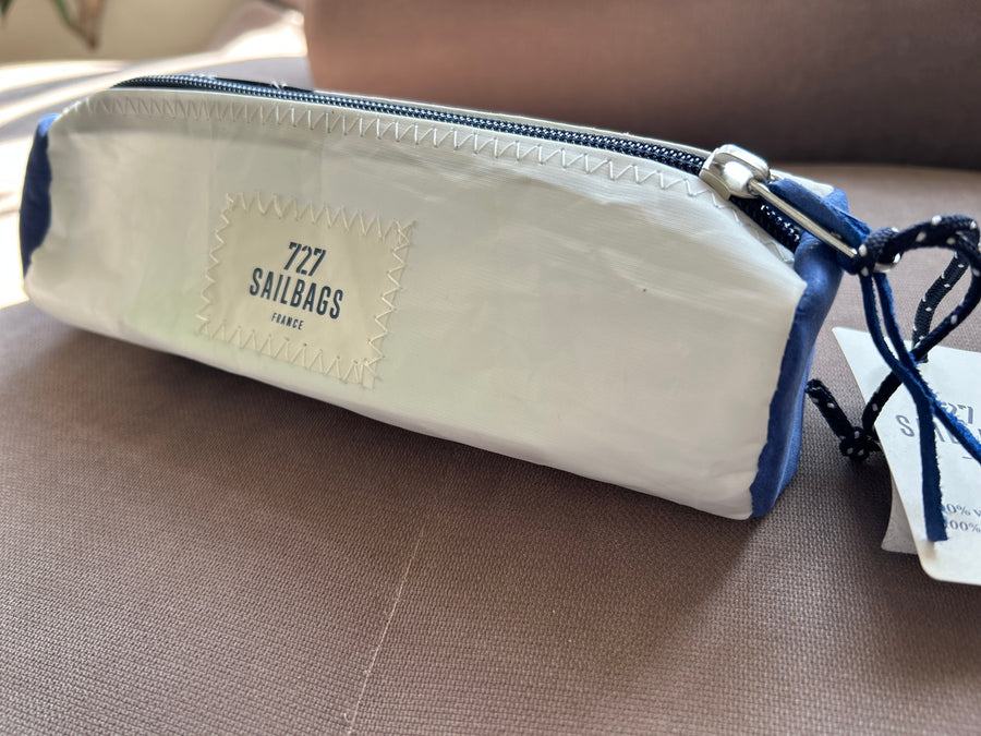 727 Sailbags leather & sail pencil case  made from upcycled sails