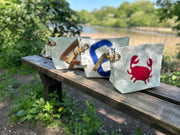 727 Sailbags Midinette clutch with rope handle made from upcycled sails