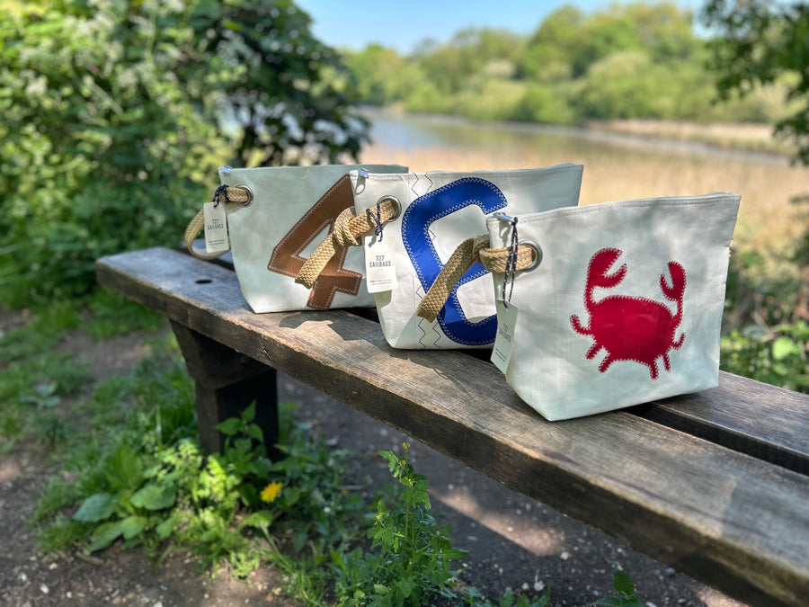 727 Sailbags Midinette clutch with rope handle made from upcycled sails
