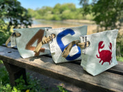 727 Sailbags Midinette clutch with rope handle made from upcycled sails