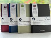 Reclaimed kiwi, coffee beans, cherry or lavender (15cm x 21cm) notebooks