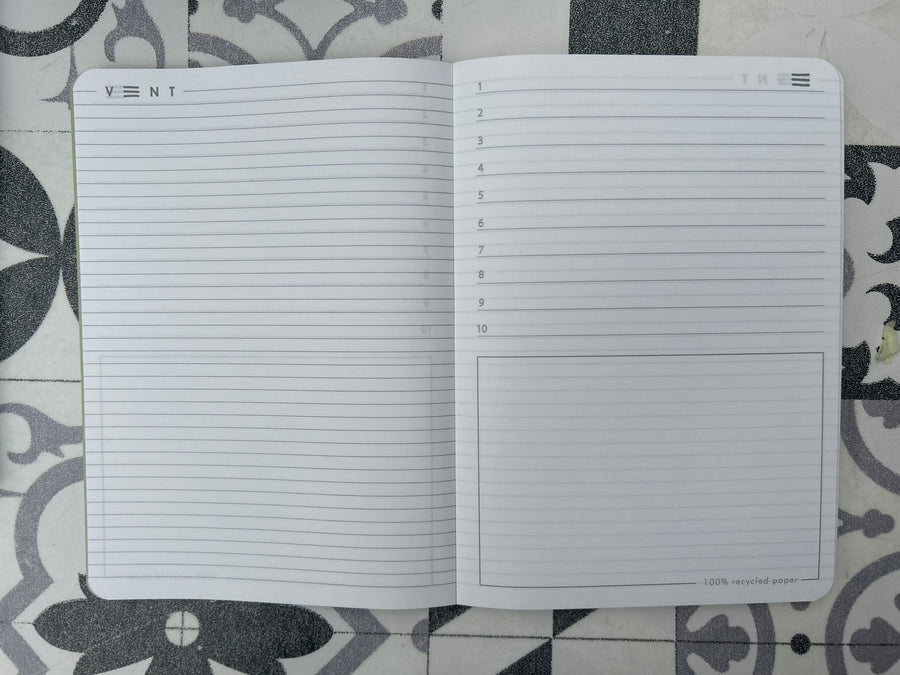 Reclaimed kiwi, coffee beans, cherry or lavender (15cm x 21cm) notebooks
