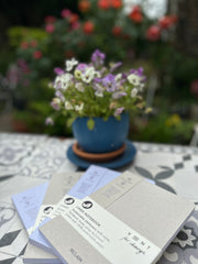 Reclaimed cotton  15cm x 21cm notebook – sustainable lined journal.