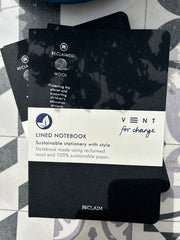 Reclaimed wool 15cm x 21cm notebook – sustainable lined journal