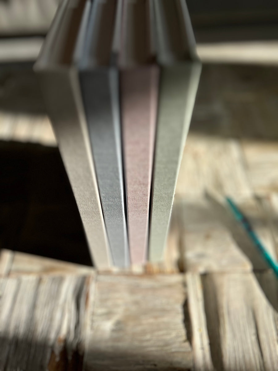 Recycled ocean plastic notebooks 15cm x 21 cm – sustainable hardback journal