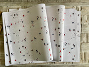 Alpine ski scene luxe wrapping paper & gift tag set