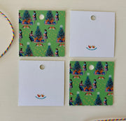 Retro Christmas luxe wrapping paper & gift tag set