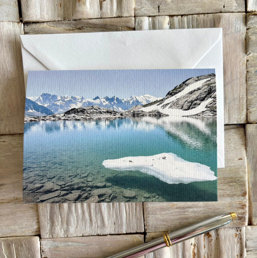 Lac Blanc French alpine greeting card
