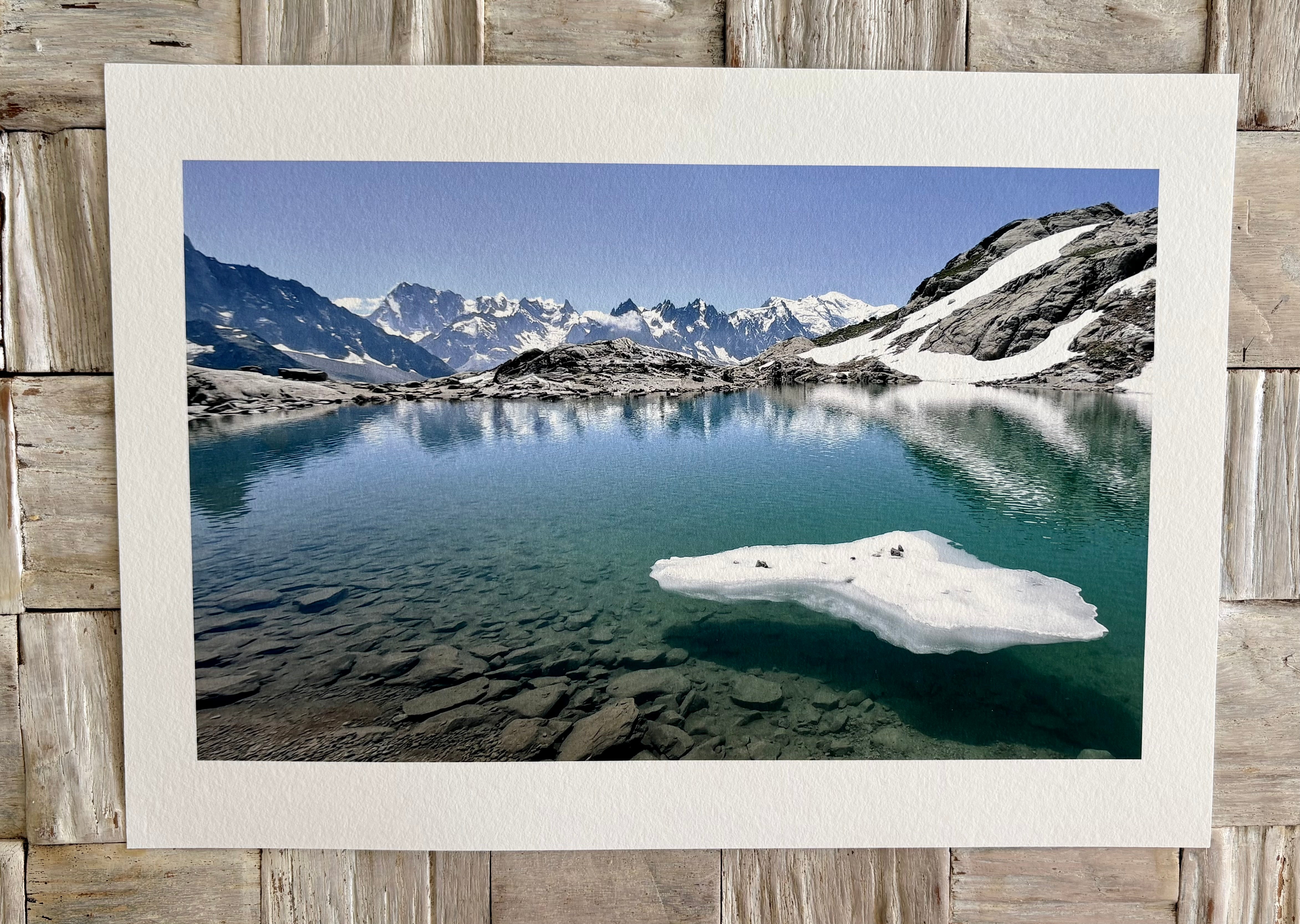 Unframed photograph of the Lac Blanc in the French Alps 