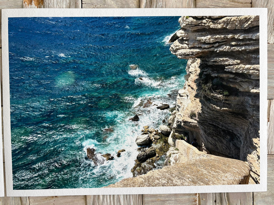 Bonifacio Corsica Coastal Cliff Wall Art Print. Mediterranean Sea Photography