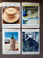 One more lemonade before another email – contemporary wall art print. Blue yellow giclée art