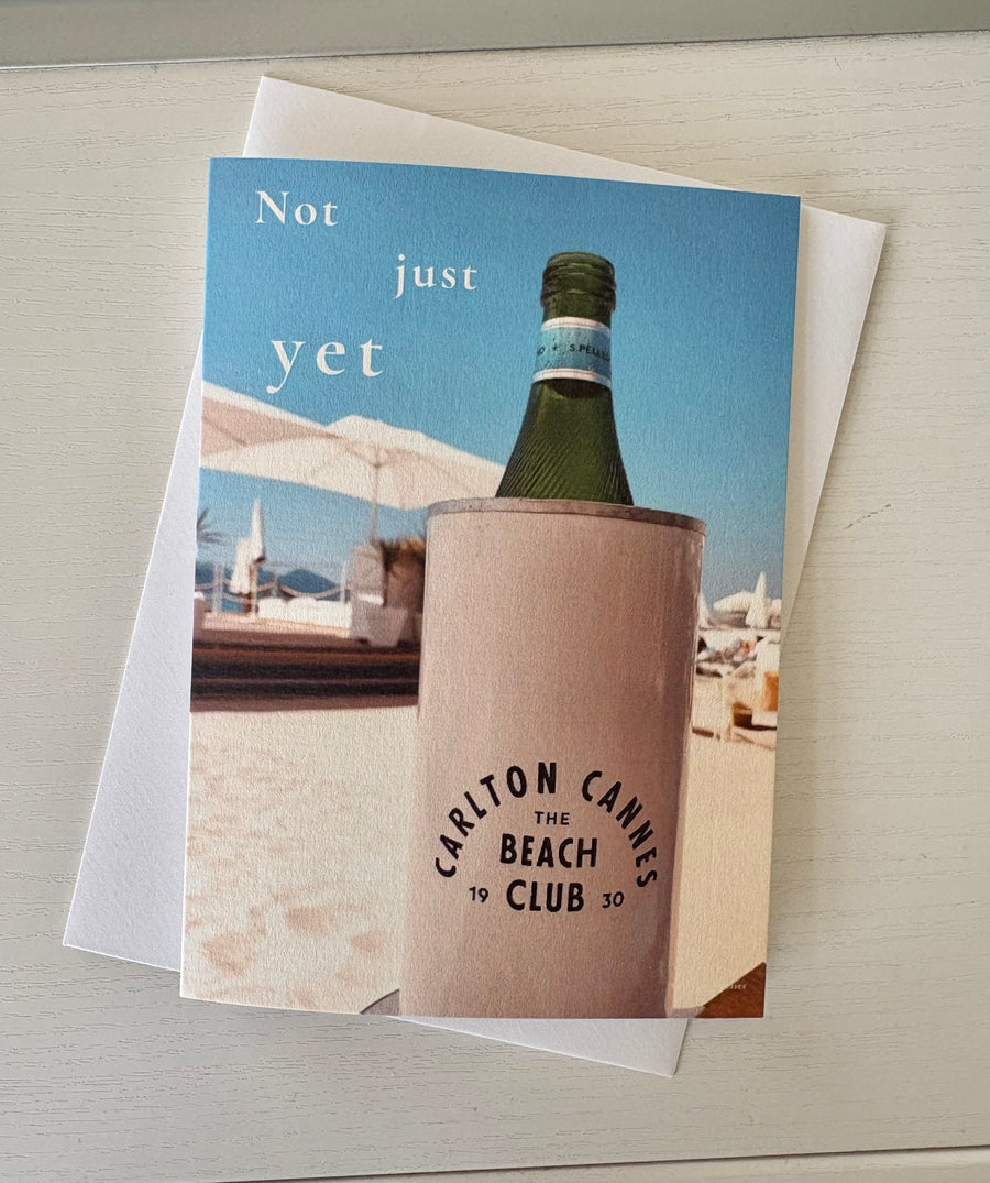 One more moment in the sunshine on the beach greeting card. Blank inside