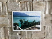 Lac du Bourget terrace view Print II – turquoise lake fine art print