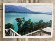 Lac du Bourget terrace view Print II – turquoise lake fine art print