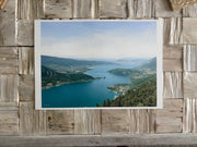 Birds eye view of Lac d’Annecy fine art giclée print