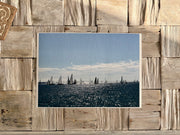 Cannes sailing boat regatta in a sparkling mediterranean sea fine art giclée print