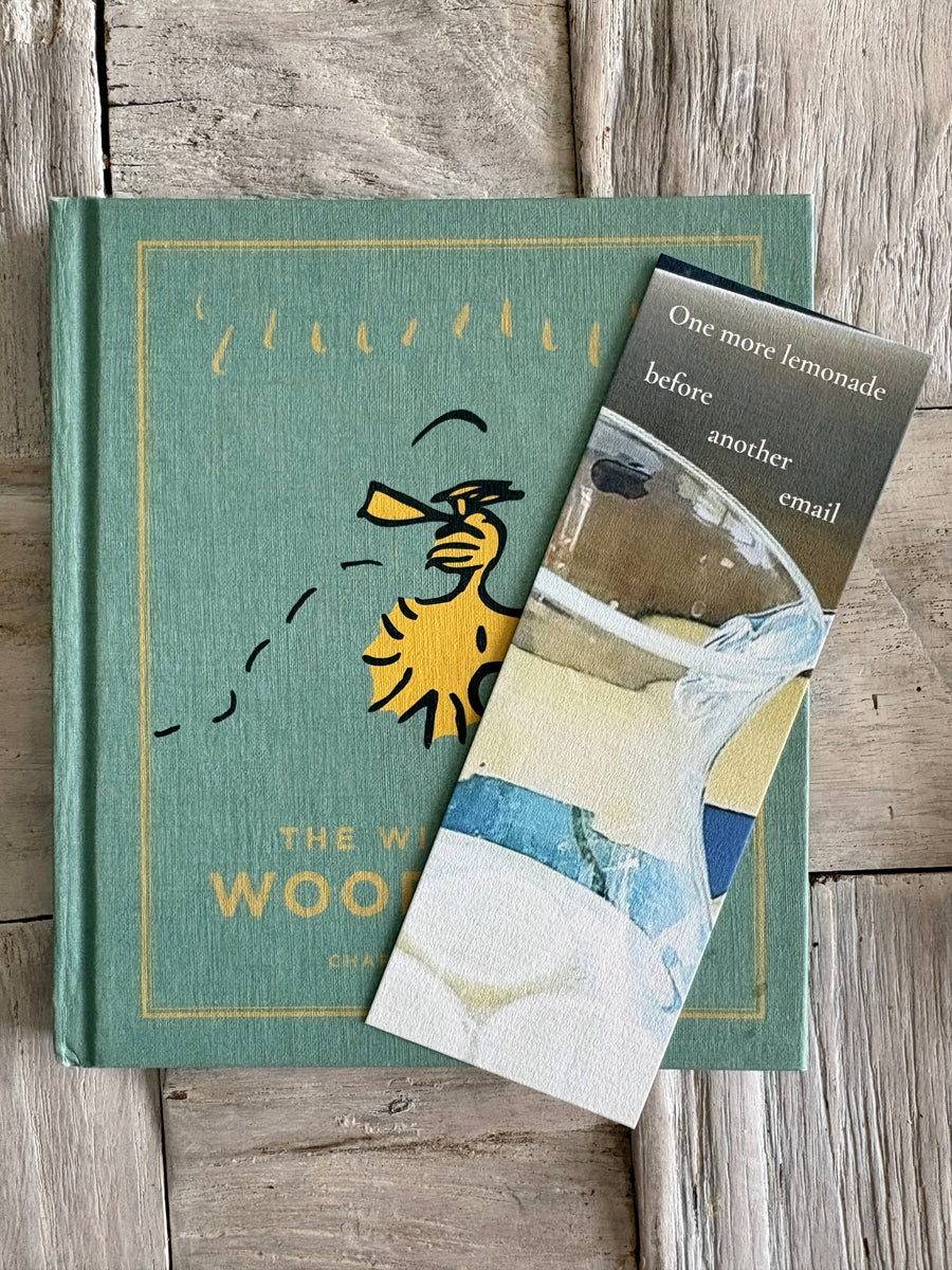 Sea & Citrus double-sided fine art bookmark. Printed on textured laid cardstock