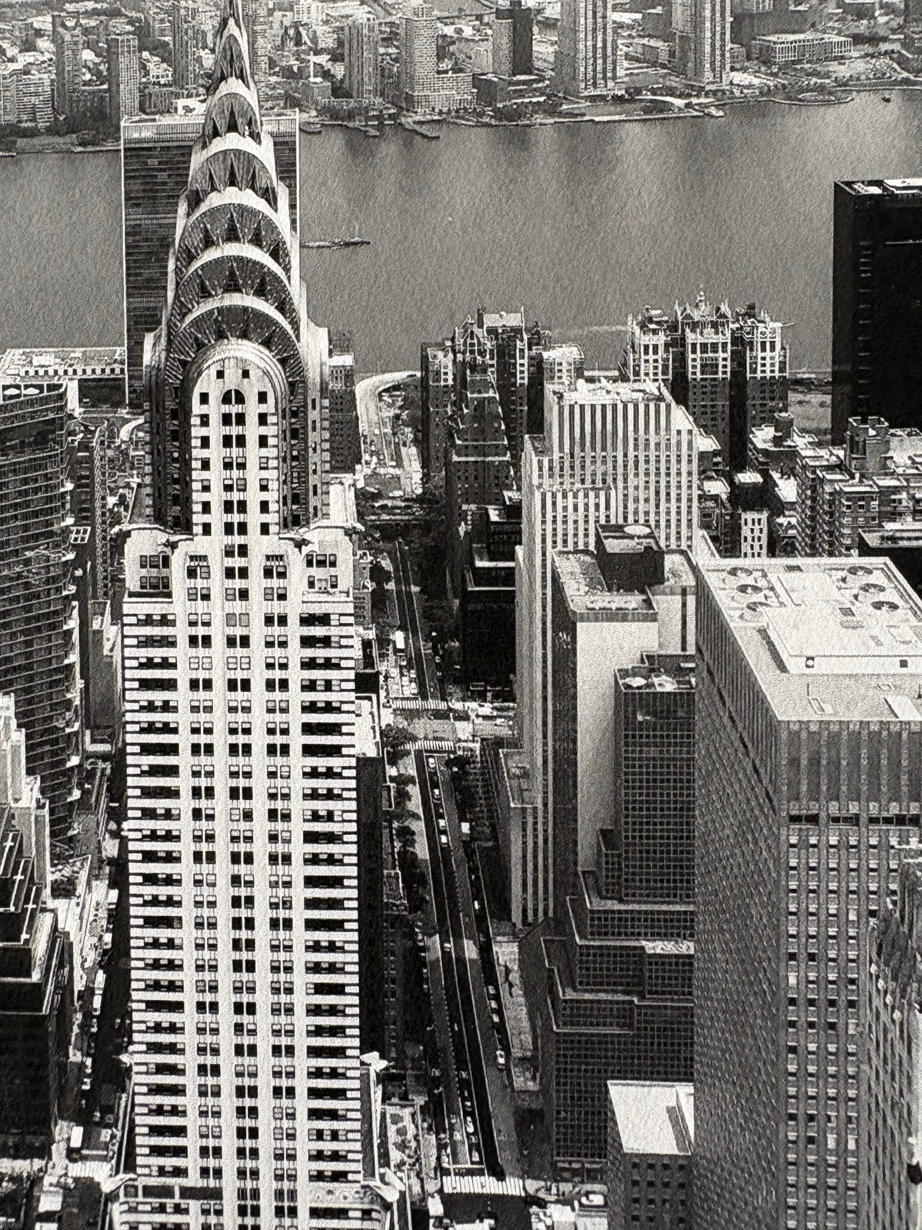 New York Chrysler building. Black & white print