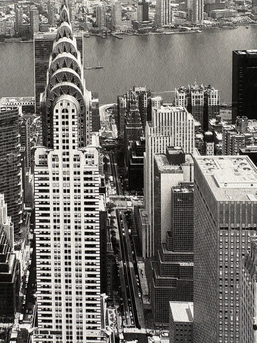 New York Chrysler building. Black & white print