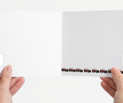 Winter mountain adventures in a 4 x 4 off road vehicle greeting card with hand embossed envelope. FSC certified, uncoated card blank inside for your own message