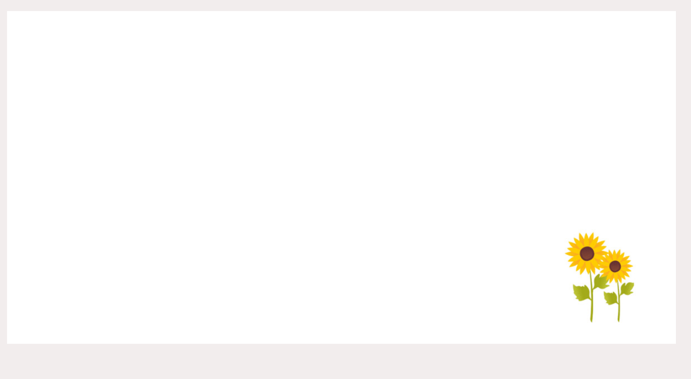 Flowery houses in bloom greeting card with hand embossed envelope. Colourful, FSC certified with printed sunflowers inside. Blank for your message