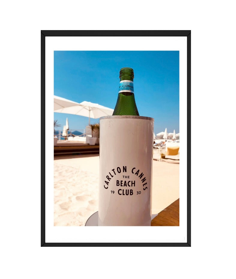 Carlton Cannes beach club, French Riviera coastal wall art fine art giclée print